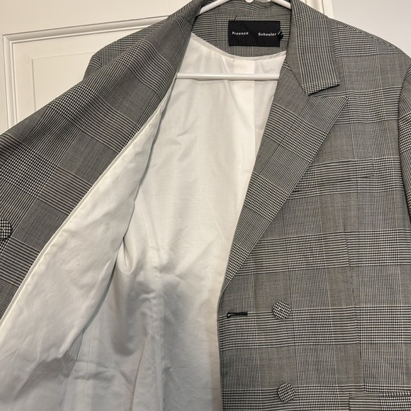💕Proenza Schouler Wool Blend Black and White Blazer - 10 - Picture 4 of 7